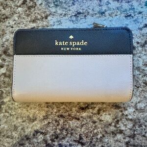 Kate Spade Black and Cream Wallet (Medium)